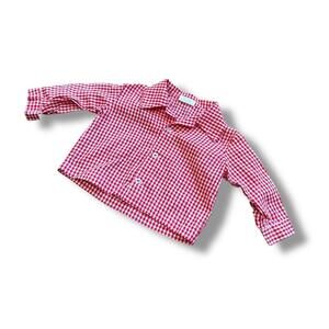 Vintage Red Gingham 60's Baby Long Sleeve Shirt